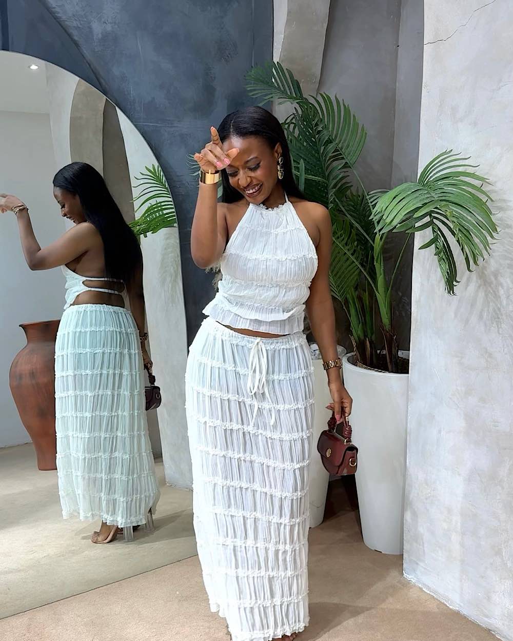 Maxi skirt two piece set outlet