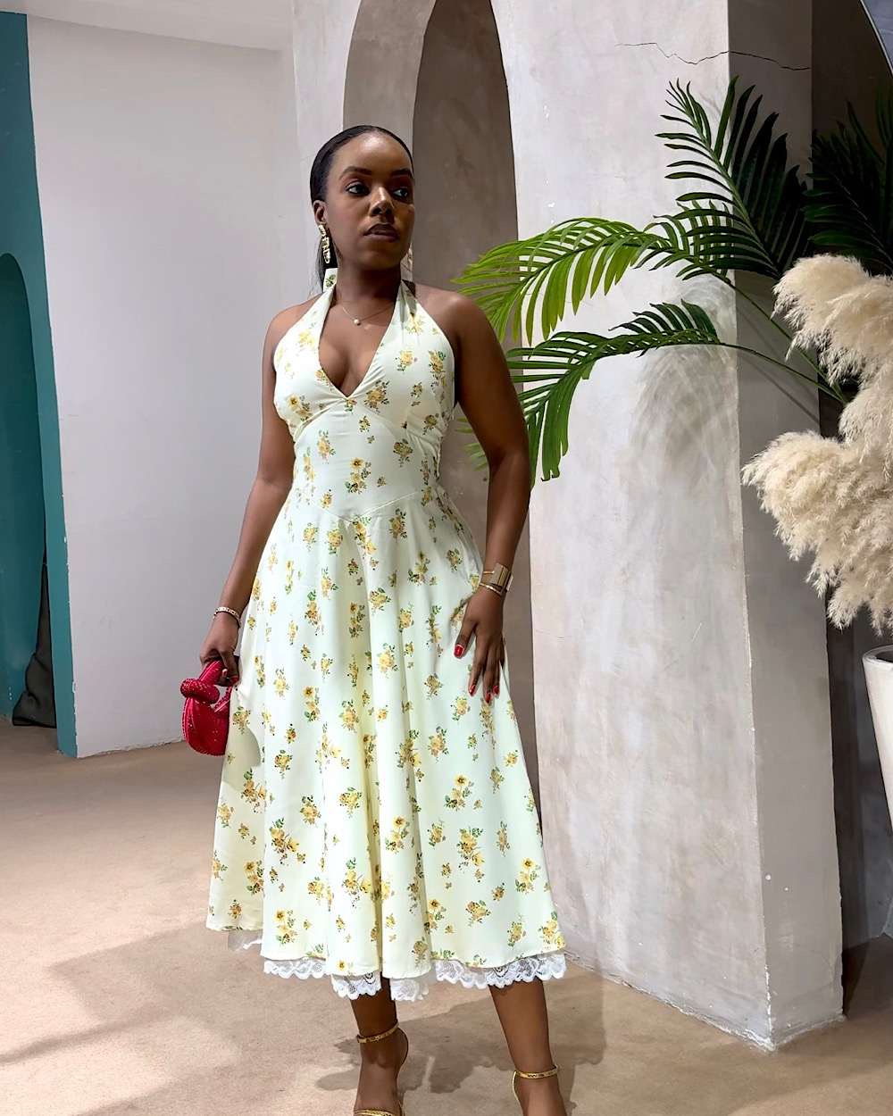 Talia Yellow Sundress - Thumbnail