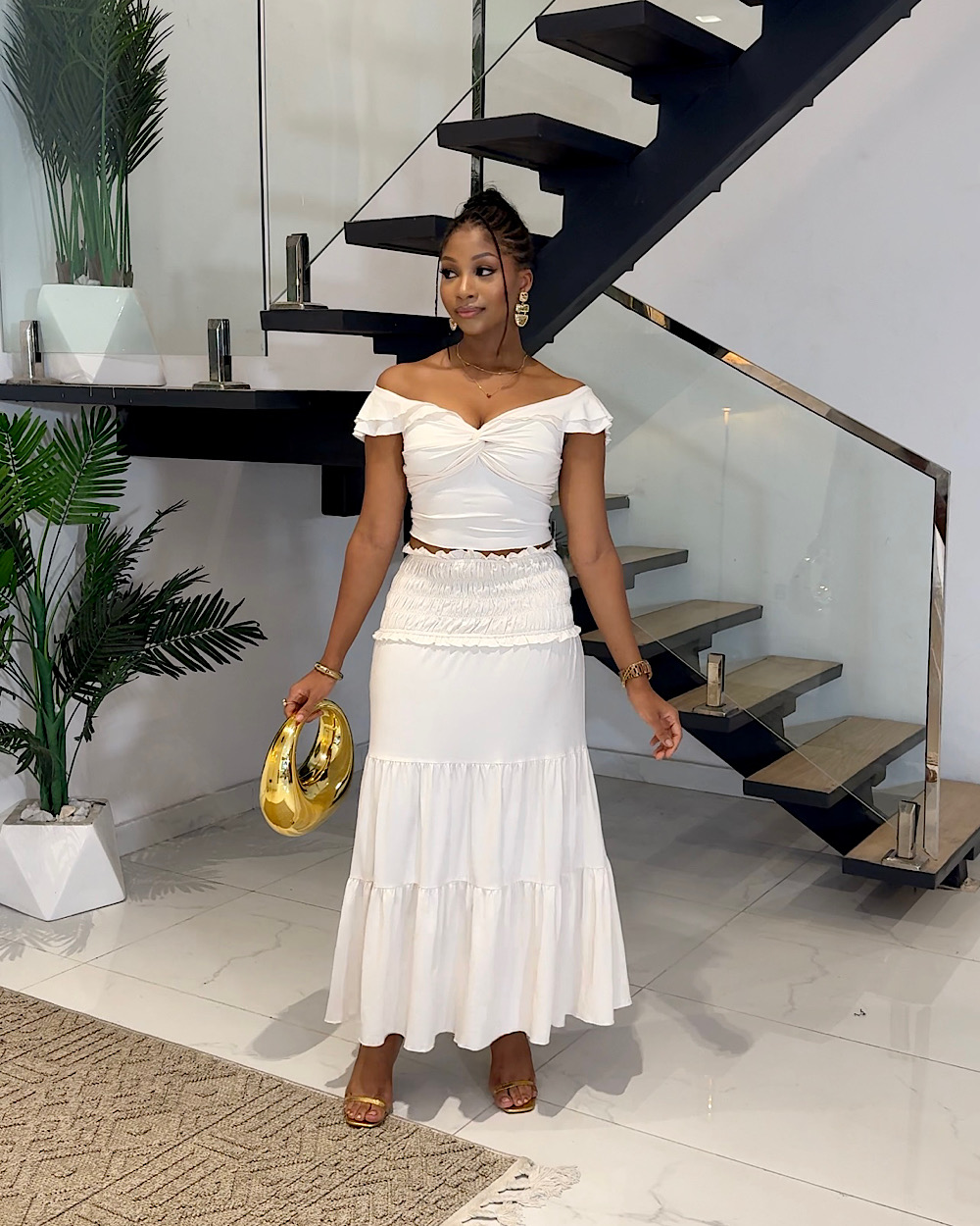 Molly Cream Skirt Set