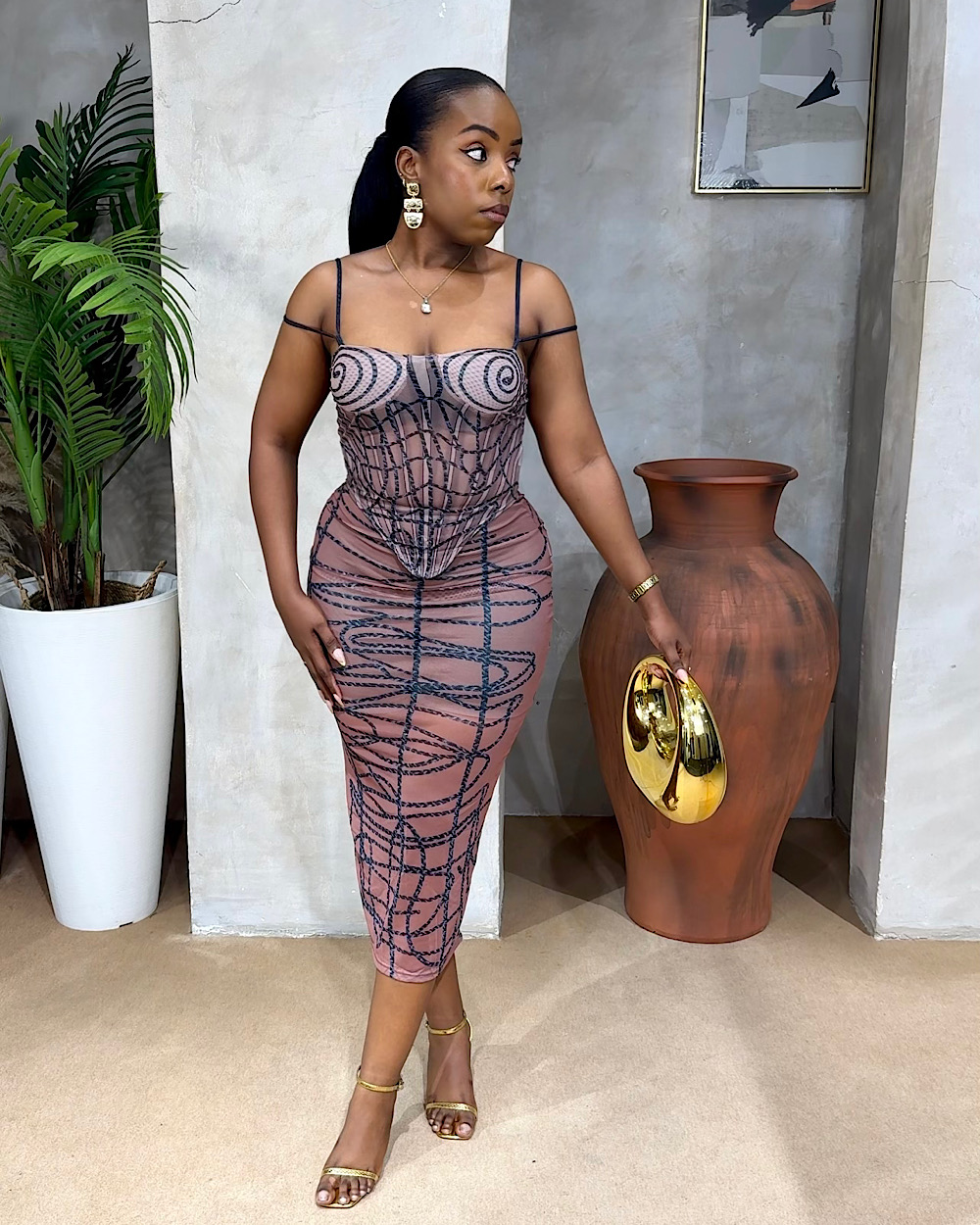 Indiya Brown Skirt Set - Thumbnail