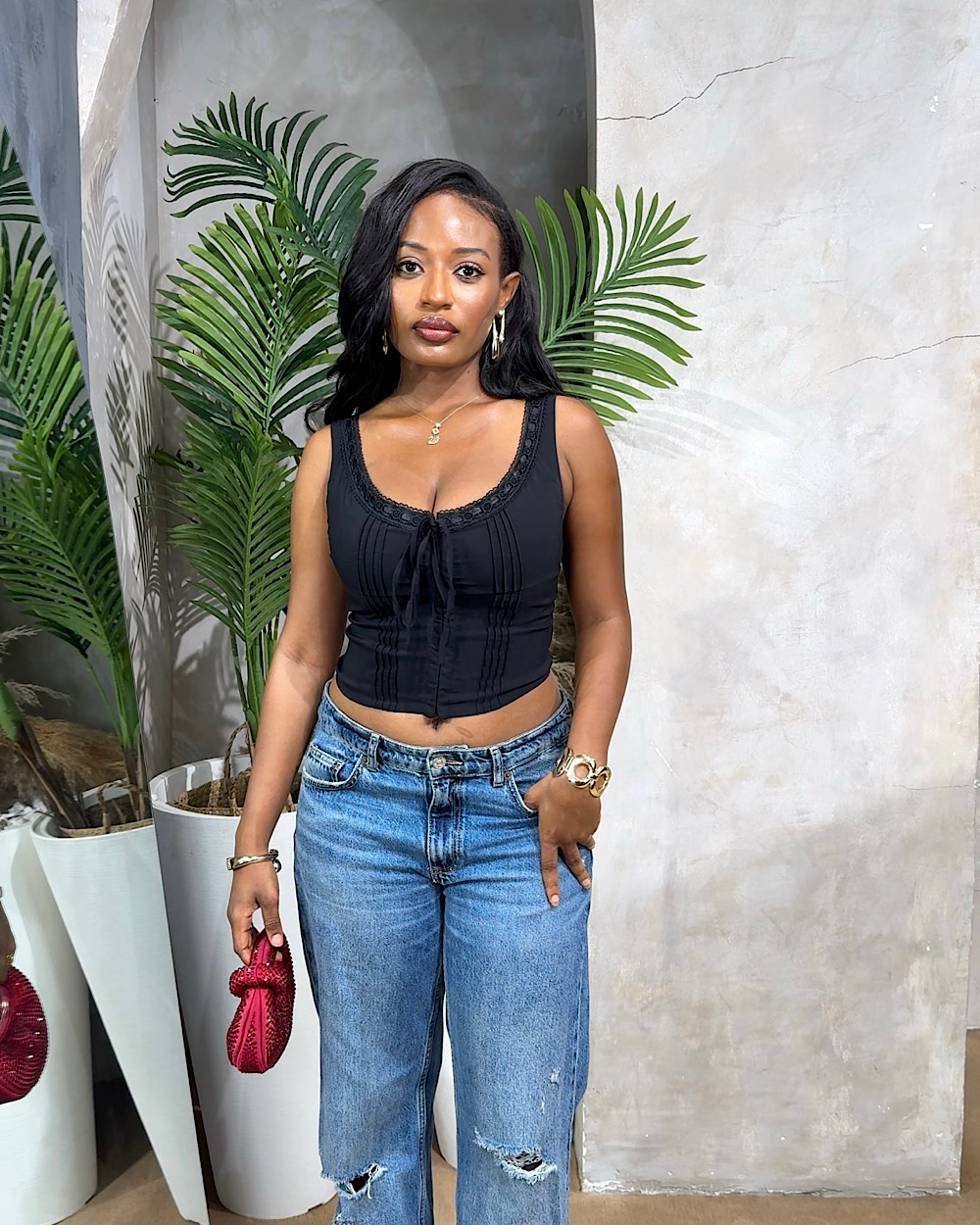 Hailey Black Top - Thumbnail