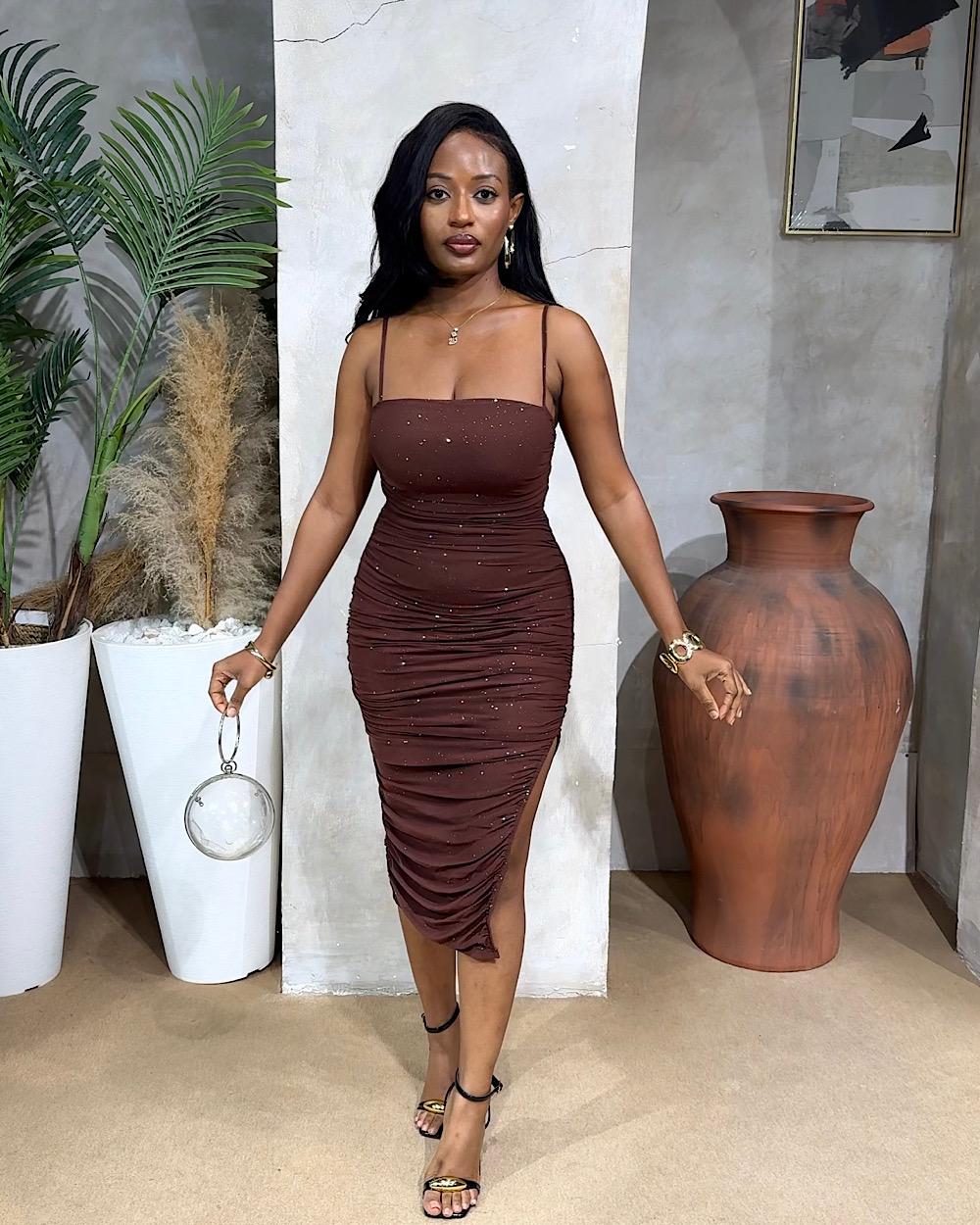 Jessi Brown Sparkle Dress - Thumbnail
