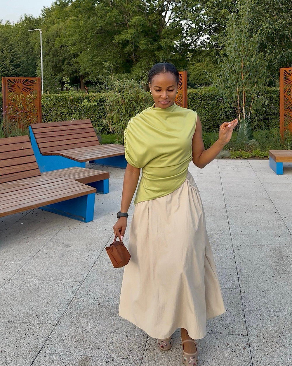 Azelia Green Blouse - Thumbnail