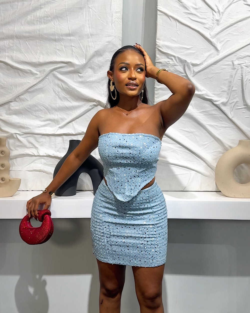 Leticia Sparkle Skirt Set - Thumbnail