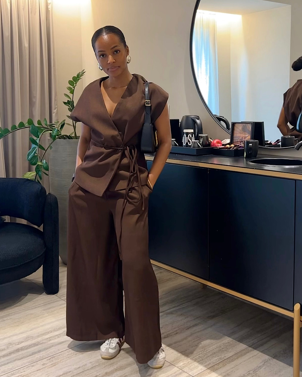 Terra Brown Trouser Set - Thumbnail