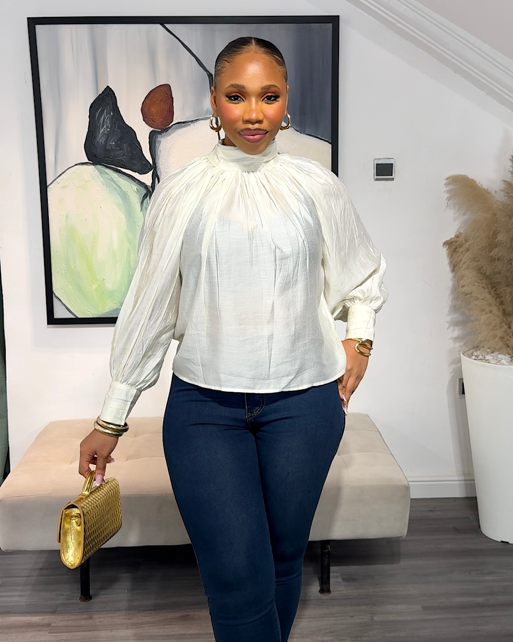 Talia Cream Top - Thumbnail