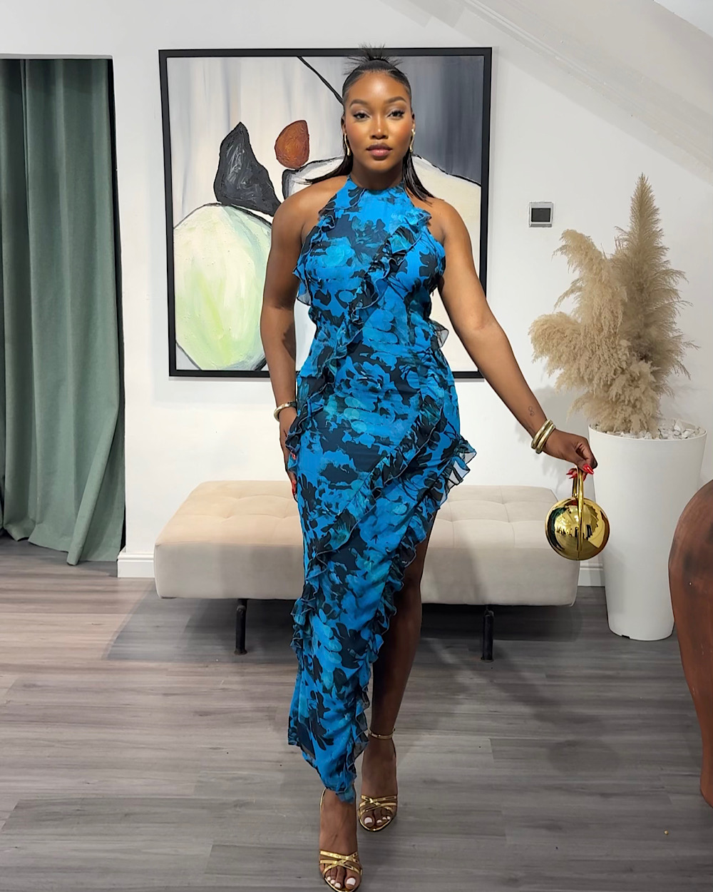 Aria Blue Dress - Thumbnail