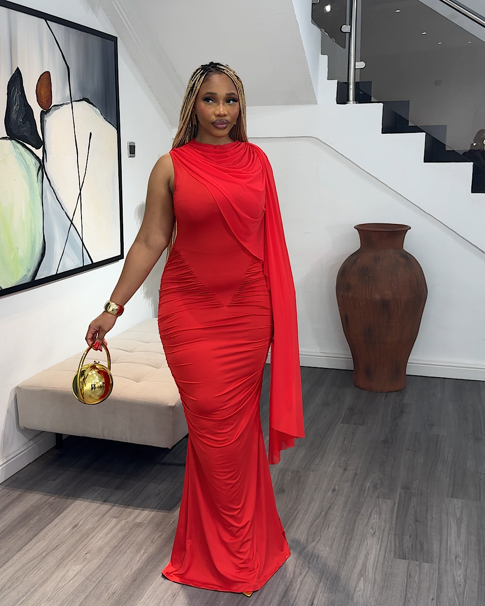 Loretta Red Dress - Thumbnail