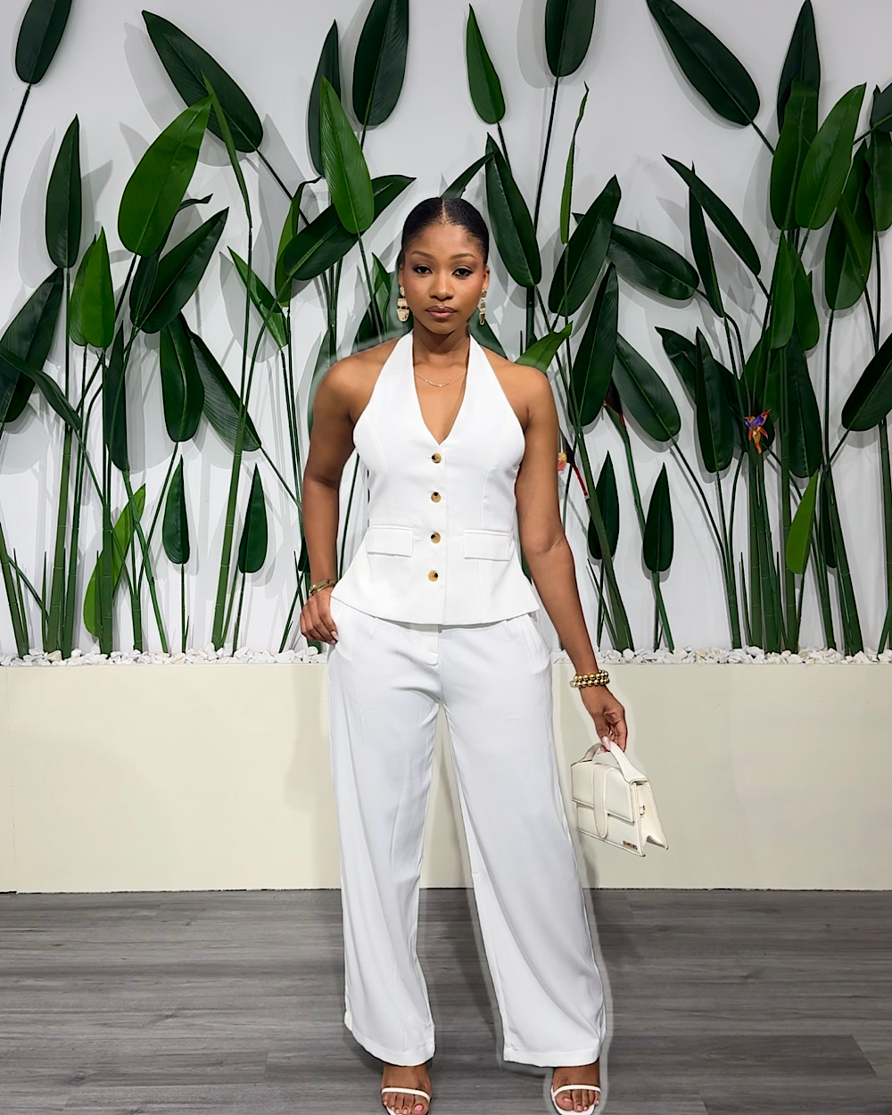 Anisah White Trouser Set - Thumbnail