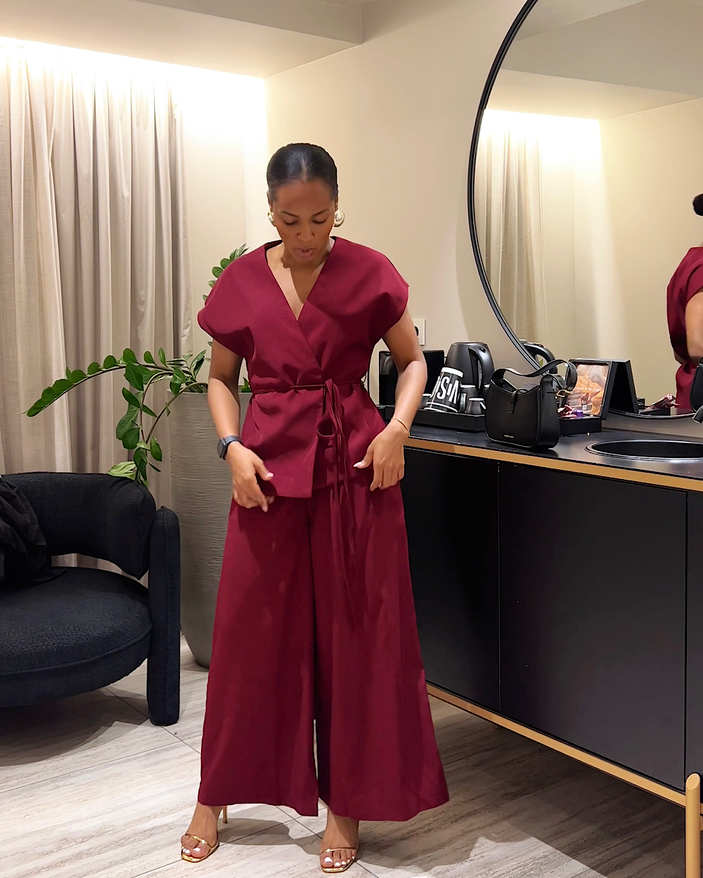 Terra Wine Trouser Set - Thumbnail