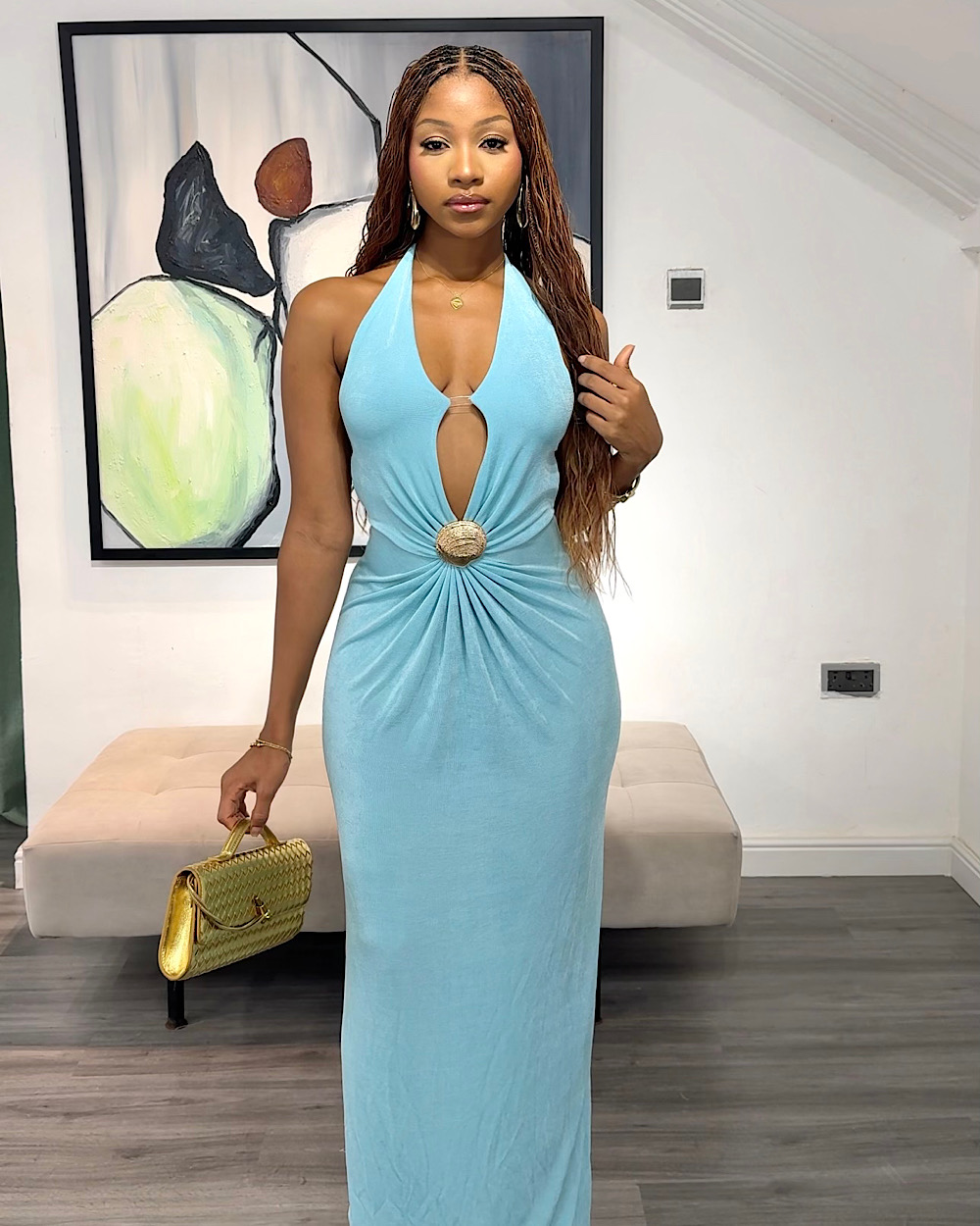 Jasmine Blue Dress - Thumbnail