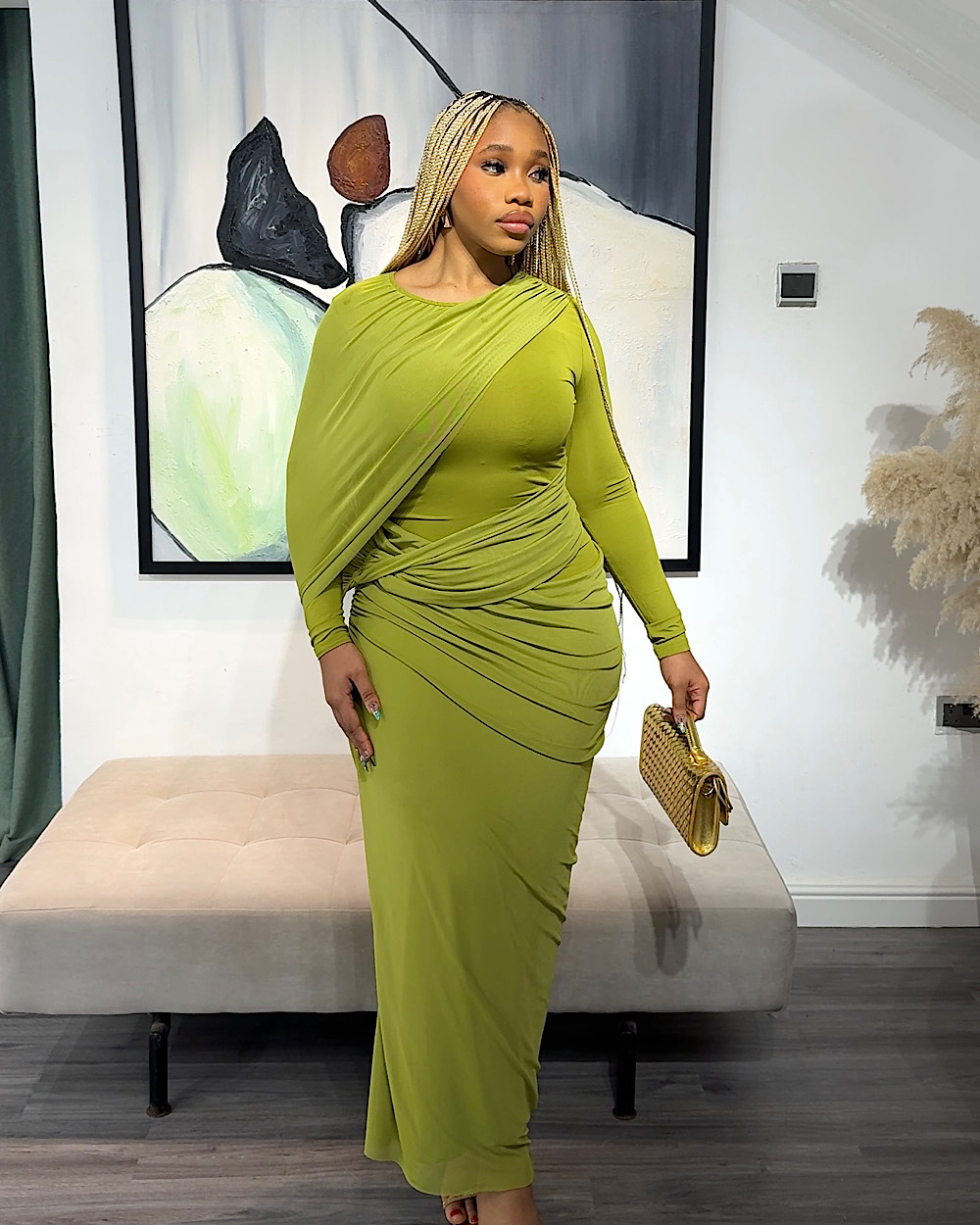 Julia Green Dress - Thumbnail