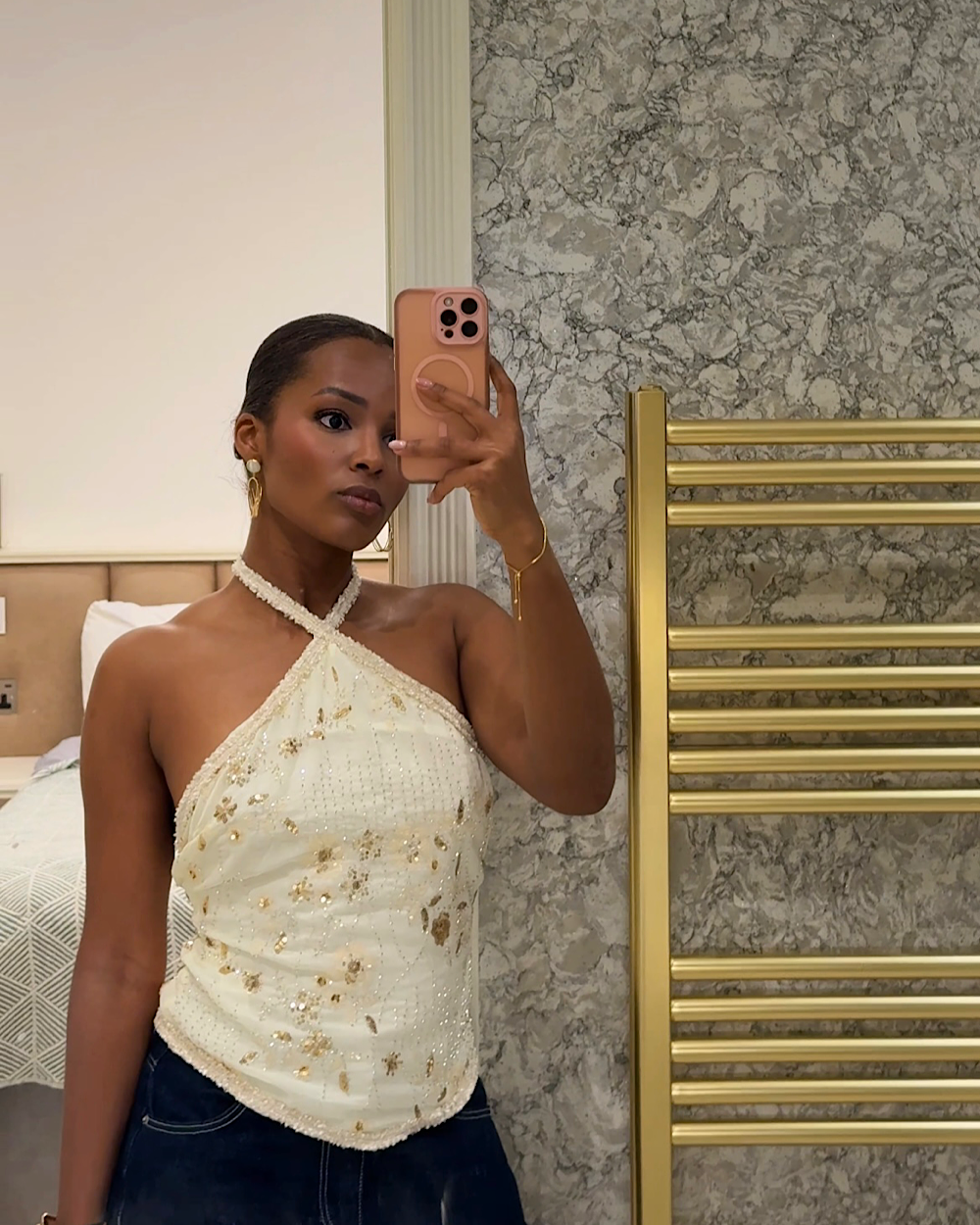 Temi Detailed Beaded Top