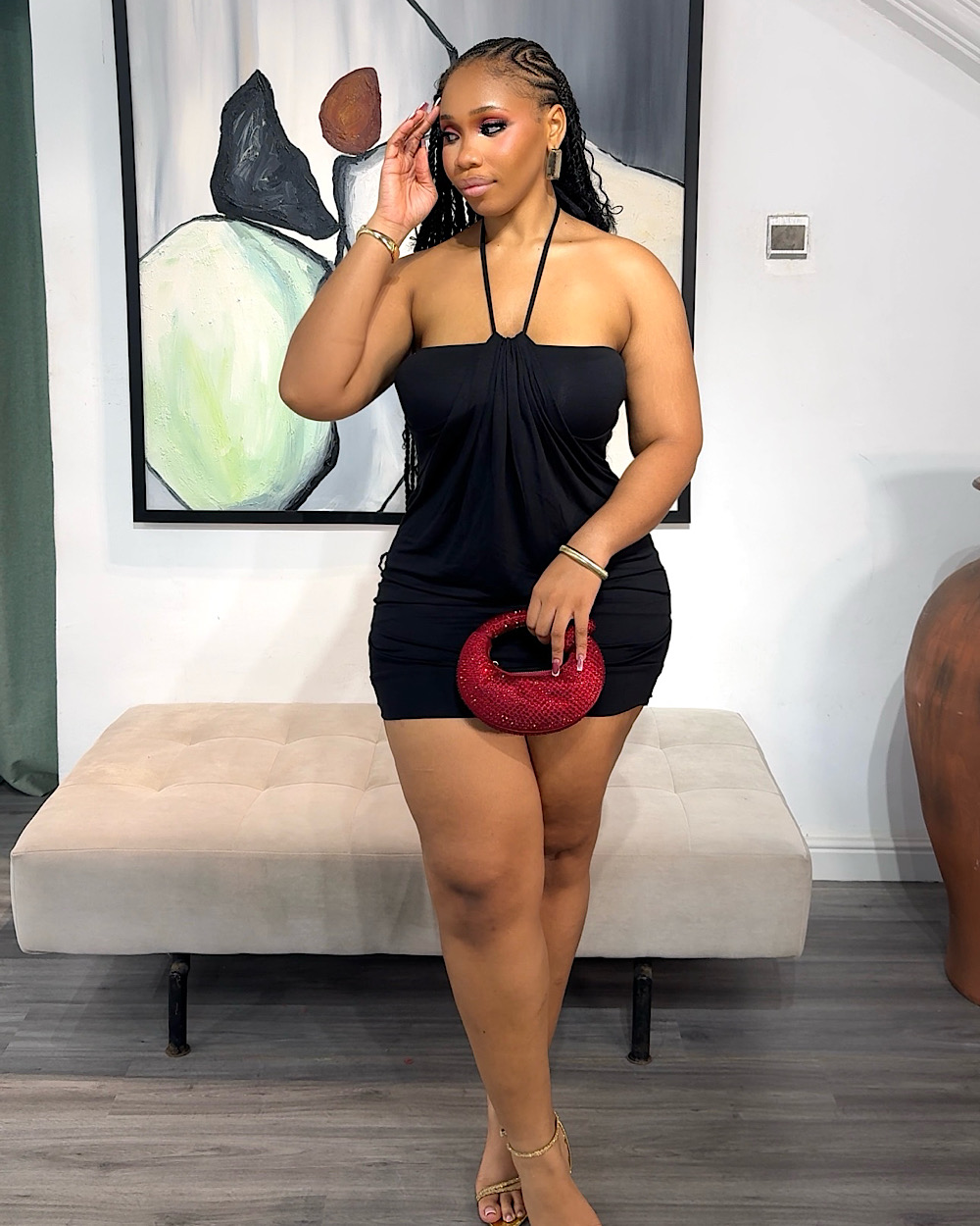 Samira Black Dress - Thumbnail