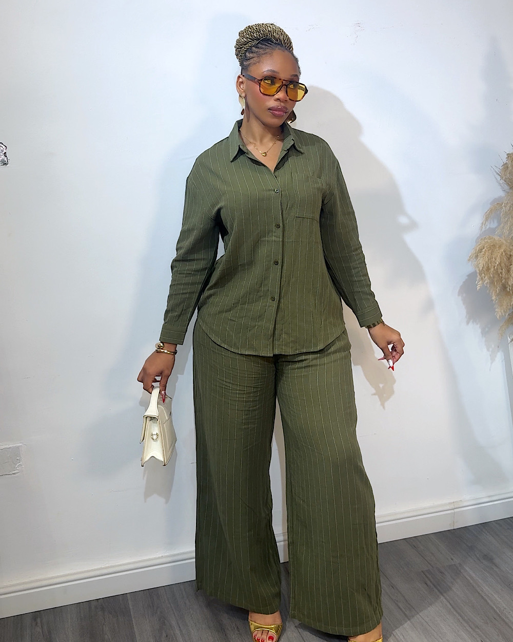 Oma Green Trouser Set - Thumbnail