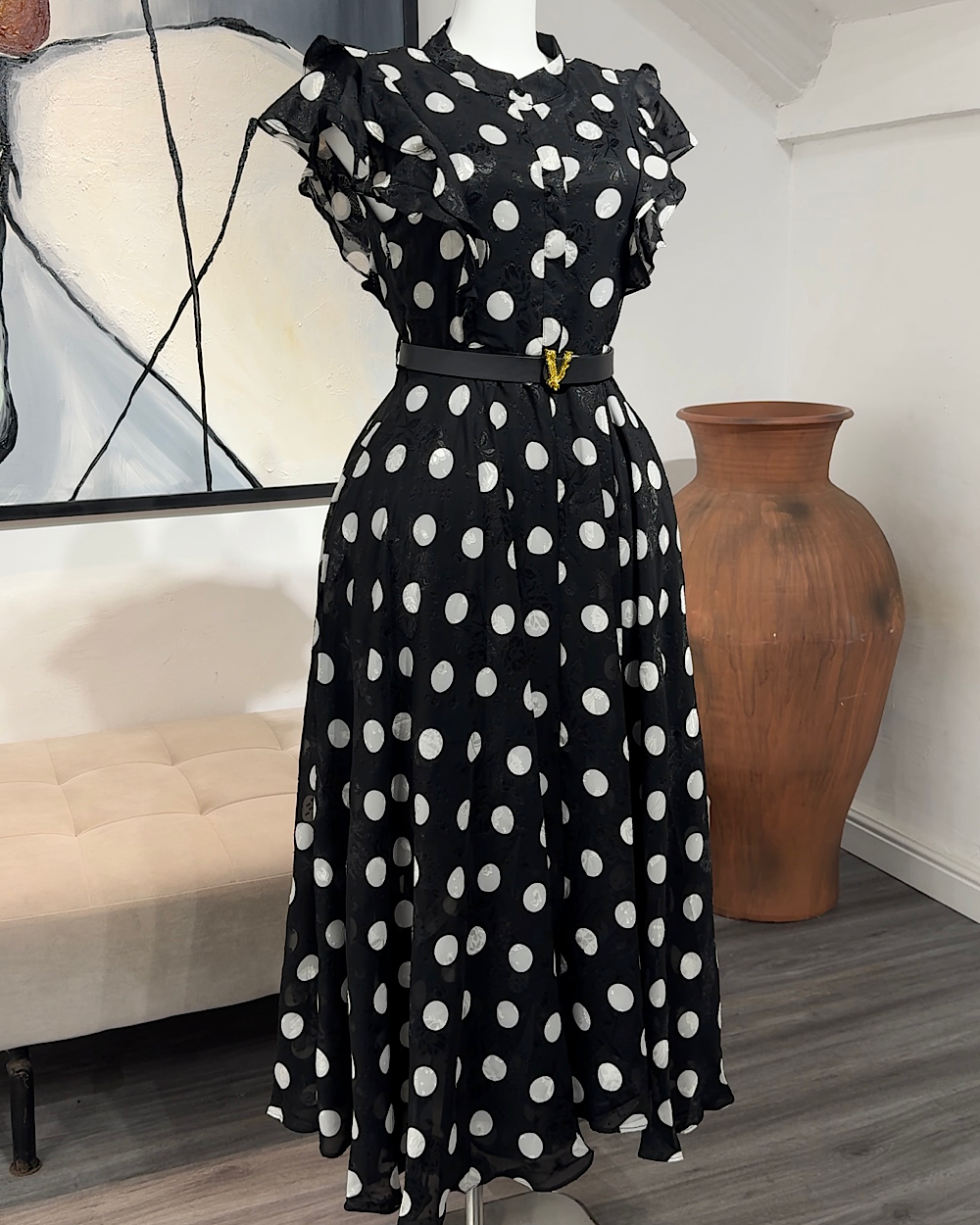 Martha Polkadot Dress - Thumbnail