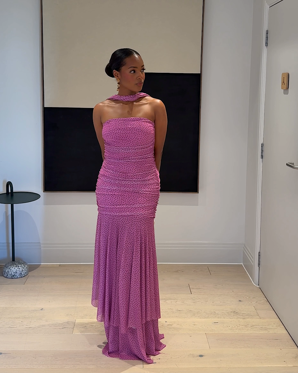 Shade Pink Maxi Dress - Thumbnail
