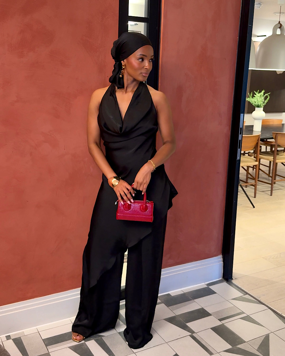 Amina Black Jumpsuit
