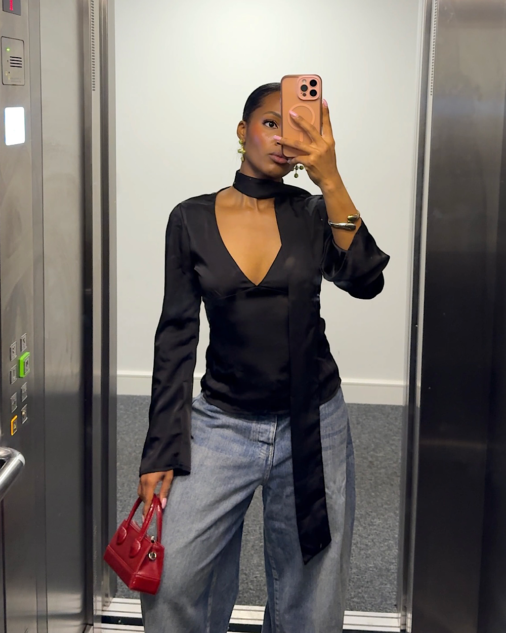 Eli Black Longsleeve Top - Thumbnail
