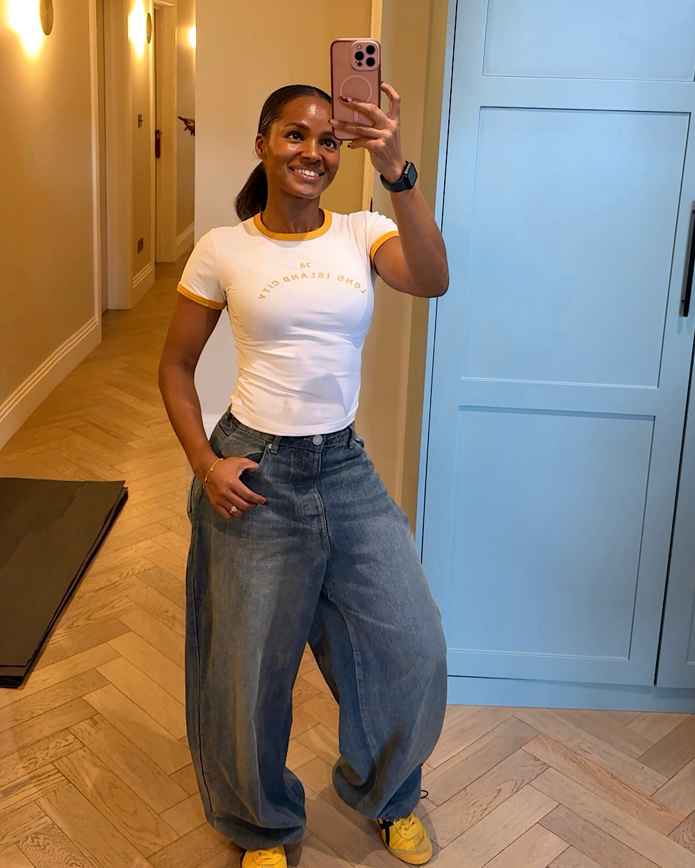 Zainab White/Yellow T Shirt - Thumbnail