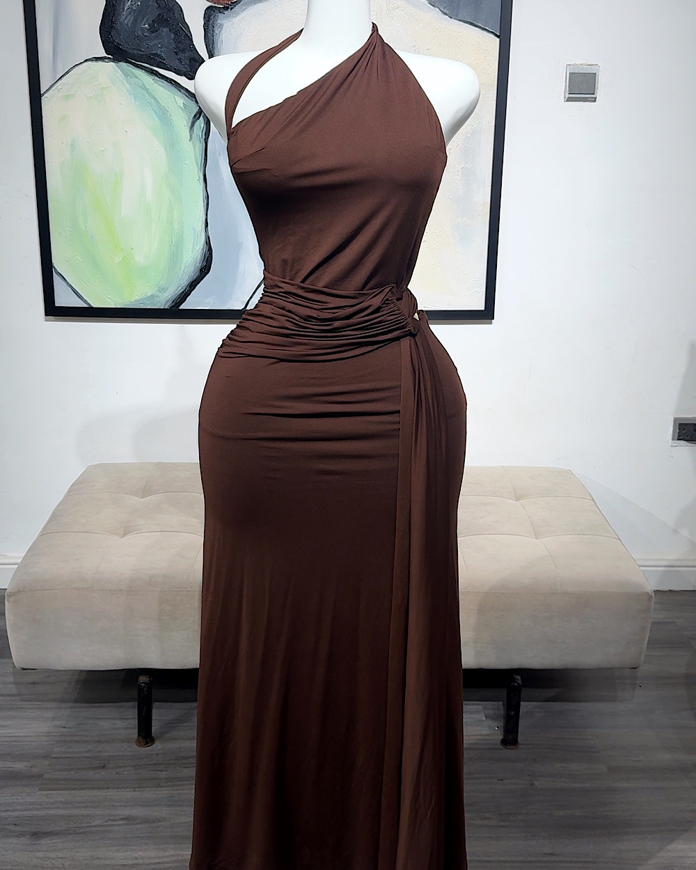 Hazel Brown Dress - Thumbnail